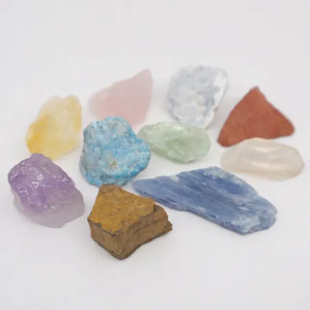 Kamienie czakra zestaw do medytacji ozdoba ametyst cytryn kwarc różowy 7+3