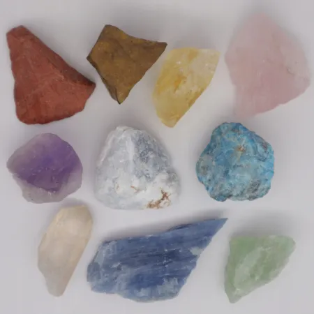 Kamienie czakra zestaw do medytacji ozdoba ametyst cytryn kwarc różowy 7+3