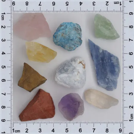 Kamienie czakra zestaw do medytacji ozdoba ametyst cytryn kwarc różowy 7+3