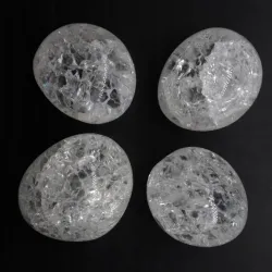 Kryształ górski "popękany" kamień otoczak rozm XL 1 szt.