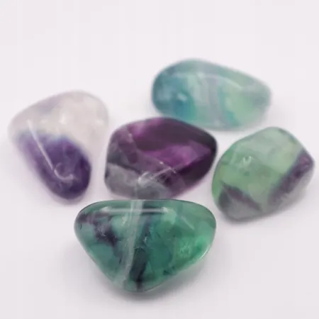 Fluoryt tęczowy RAINBOW kolorowy otoczak naturalny czakra rozmiar L 1szt