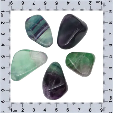 Fluoryt tęczowy RAINBOW kolorowy otoczak naturalny czakra rozmiar L 1szt