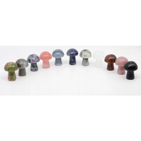 Grzyb 2cm, Kamień - Kryształ górski 1 sztuka