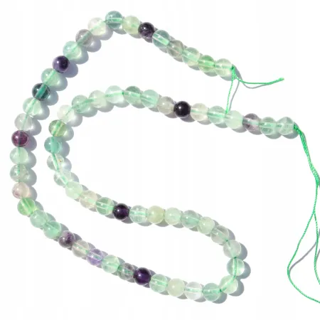 Fluoryt tęczowy: Zestaw 5szt kulek 6mm - koraliki