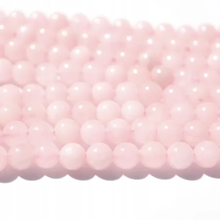 Kwarc Różowy: Zestaw 5szt kulek 6mm - koraliki DIY