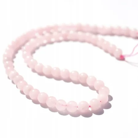 Kwarc Różowy: Zestaw 5szt kulek 6mm - koraliki DIY