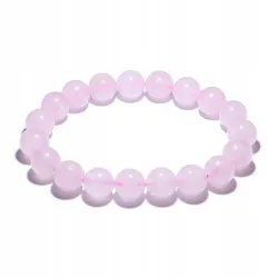 Bransoletka Kwarc Różowy naturalny kulka 10mm