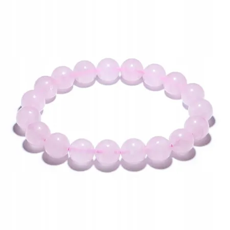 Bransoletka Kwarc Różowy naturalny kulka 10mm