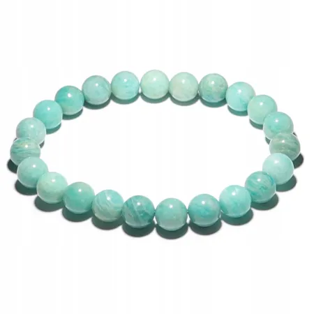Bransoletka Amazonit AA kamień naturalny kulka 8mm