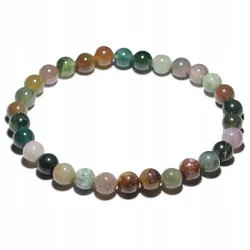 Bransoletka Agat Indyjski naturalny kulka 6mm