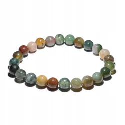 Bransoletka Agat Indyjski naturalny kulka 8mm