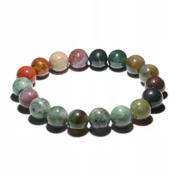 Bransoletka Agat Indyjski naturalny kulka 10mm