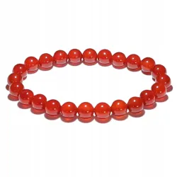 Bransoletka Karneol Czerwony naturalny kulka 8mm