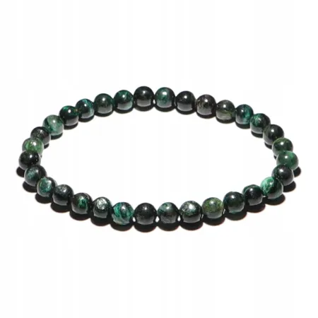 Bransoletka Szmaragd kamień naturalny kulka 6mm