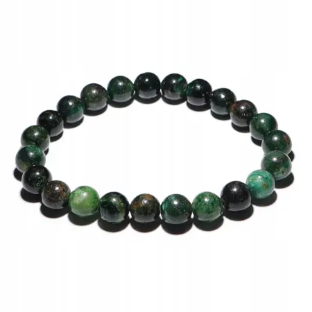 Bransoletka Szmaragd kamień naturalny kulka 8mm