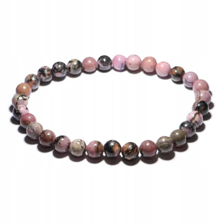 Bransoletka Rodonit kamień naturalny kulka 6mm