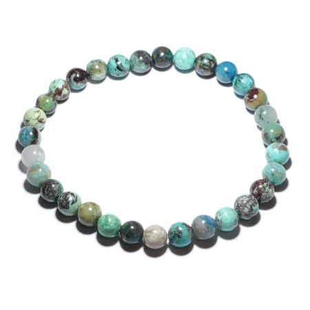 Bransoletka Chryzokola kamień naturalny kulka 6mm