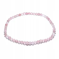 Bransoletka Kwarc Truskawkowy naturalny faset 3mm