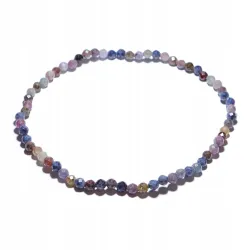 Bransoletka Szafir z Rubinem naturalny faset 3mm