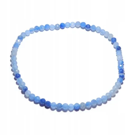 Bransoletka Awenturyn Niebieski kamień faset 3mm