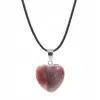 Wisiorek serce 2cm minerał naturalny na regulowanym sznurku 55cm różne 1szt