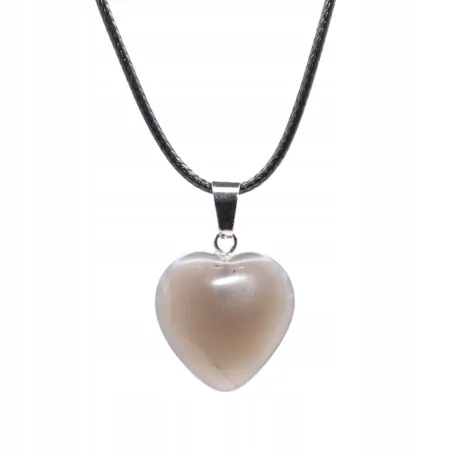 Wisiorek serce 2cm minerał naturalny na regulowanym sznurku 55cm różne 1szt