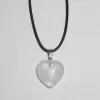 Wisiorek serce 2cm kryształ górski na regulowanym sznurku 55cm 1 szt.