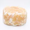 Świecznik naturalny kamień kalcyt pomarańczowy świeczka tealight