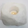 Świecznik naturalny kryształ górski mleczny brazylijski świeczka tealight