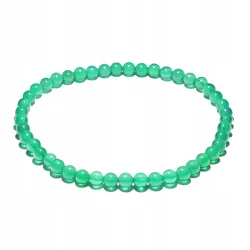 Bransoletka Agat zielony naturalny - 4mm