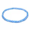 Bransoletka Agat niebieski naturalny - 4mm