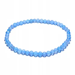 Bransoletka Agat niebieski naturalny - 4mm