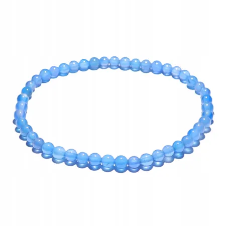 Bransoletka Agat niebieski naturalny - 4mm