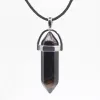 Wisiorek na rzemyku, kamień - Agat czarny
