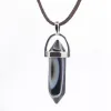 Wisiorek na rzemyku, kamień - Agat czarny