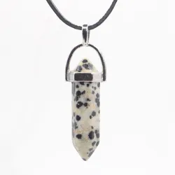 Wisiorek na rzemyku, kamień - Jaspis dalmatyński