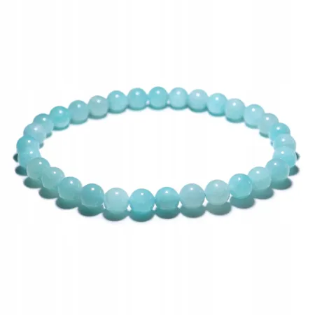 Bransoletka Amazonit AA kamień naturalny kulka 6mm