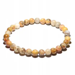 Bransoletka z Agatu Mózgowego: Kamień naturalny - kulka o rozmiarze 6mm