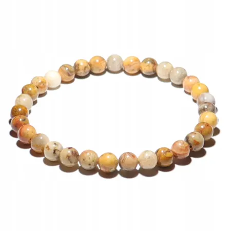 Bransoletka z Agatu Mózgowego: Kamień naturalny - kulka o rozmiarze 6mm