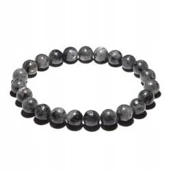 Bransoletka Labradoryt Czarny kamień naturalny kulka o rozmiarze 8mm