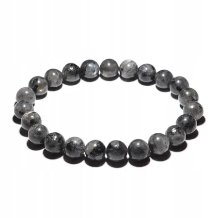 Bransoletka Labradoryt Czarny kamień naturalny kulka o rozmiarze 8mm