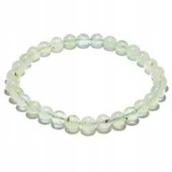 Bransoletka z Prehnitu jakości AA: Kamień naturalny - kulka o rozmiarze 6mm