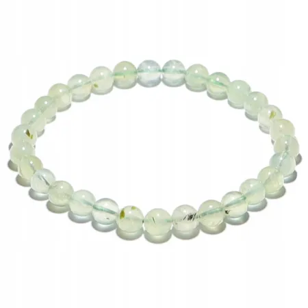 Bransoletka z Prehnitu jakości AA: Kamień naturalny - kulka o rozmiarze 6mm