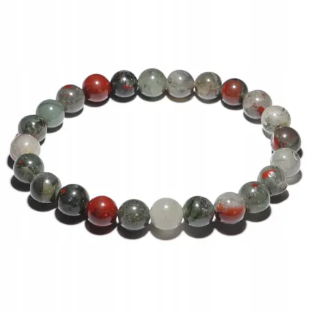 Bransoletka z Heliotropu Afrykańskiego: Kamień naturalny - kulka 8mm