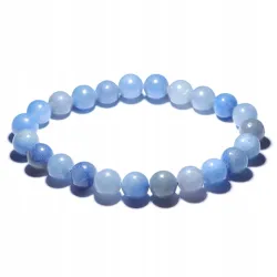Bransoletka awenturyn niebieski naturalny kamień - kulka 8mm
