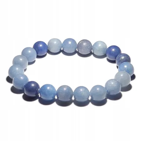 Bransoletka z Awenturynu Niebieskiego: Naturalny kamień - kulka 10mm