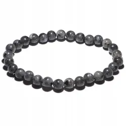 Bransoletka z Labradorytu Czarnego: Kamień naturalny kulka o rozmiarze 6mm