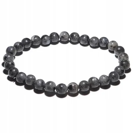 Bransoletka z Labradorytu Czarnego: Kamień naturalny kulka o rozmiarze 6mm
