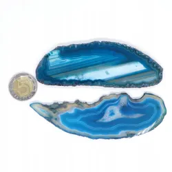 Agat turkus plaster polerowany duży 1 szt. dł. 7,2-11 szer. 3,7-6,5cm