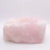 Świecznik naturalny kamień kryształ kwarc różowy świeczka tealight